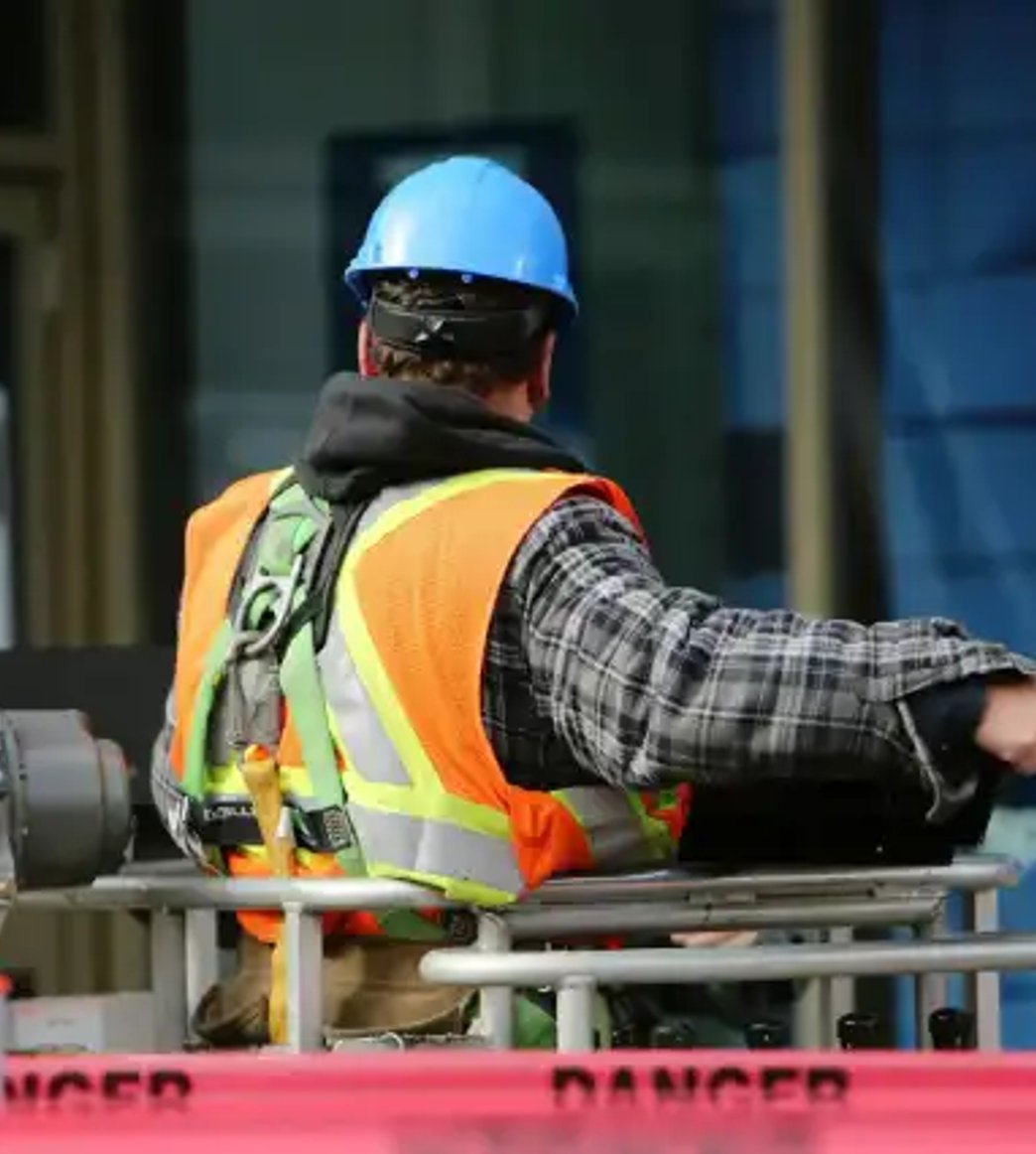 West Coast Construction crew member on a Bay Area job site